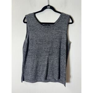 Something Extra Grey Knit Tank Top Sz XL